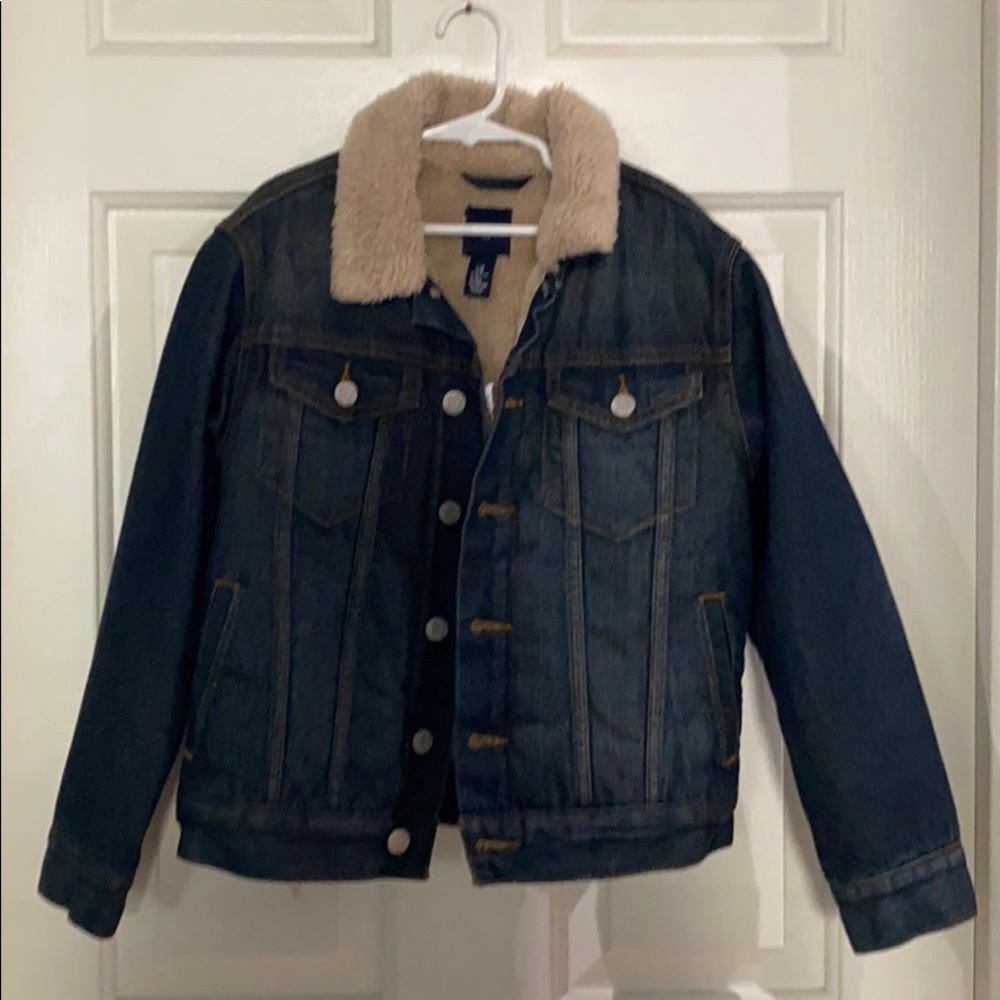 Gaps kids unisex Jean fluffy jacket
